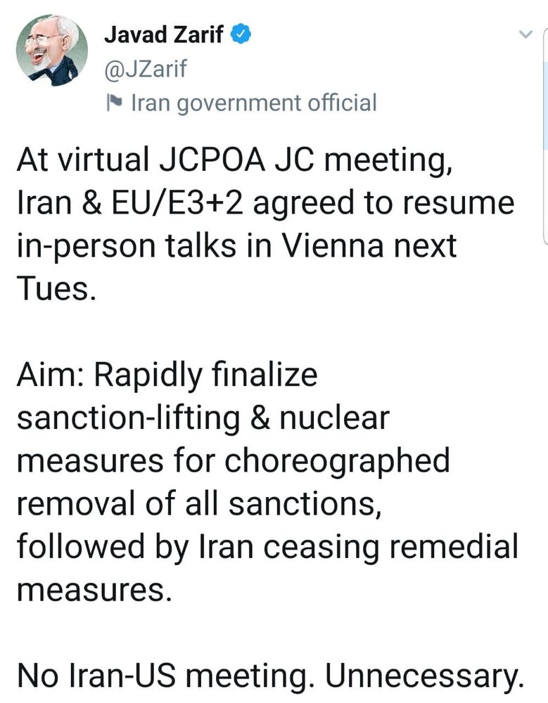 ظریف:ایران و آمریکا دیداری نخواهند داشت؛ غیرضروری است