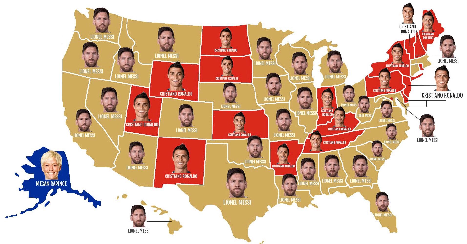 مسی در انتخابات آمریکا رونالدو را کنار زد+عکس مسی در انتخابات آمریکا رونالدو را کنار زد+عکس