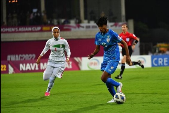 آمار بازی دختران فوتبالیست ایران مقابل هند+عکس