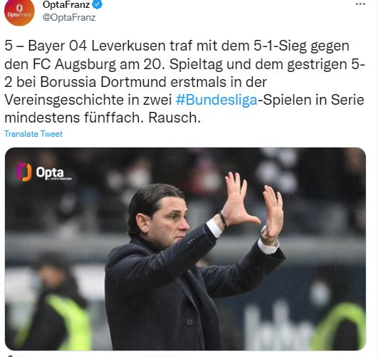 رکورد تاریخی سرمربی بایرلورکوزن در بدو ورود آزمون رکورد تاریخی سرمربی بایرلورکوزن در بدو ورود آزمون