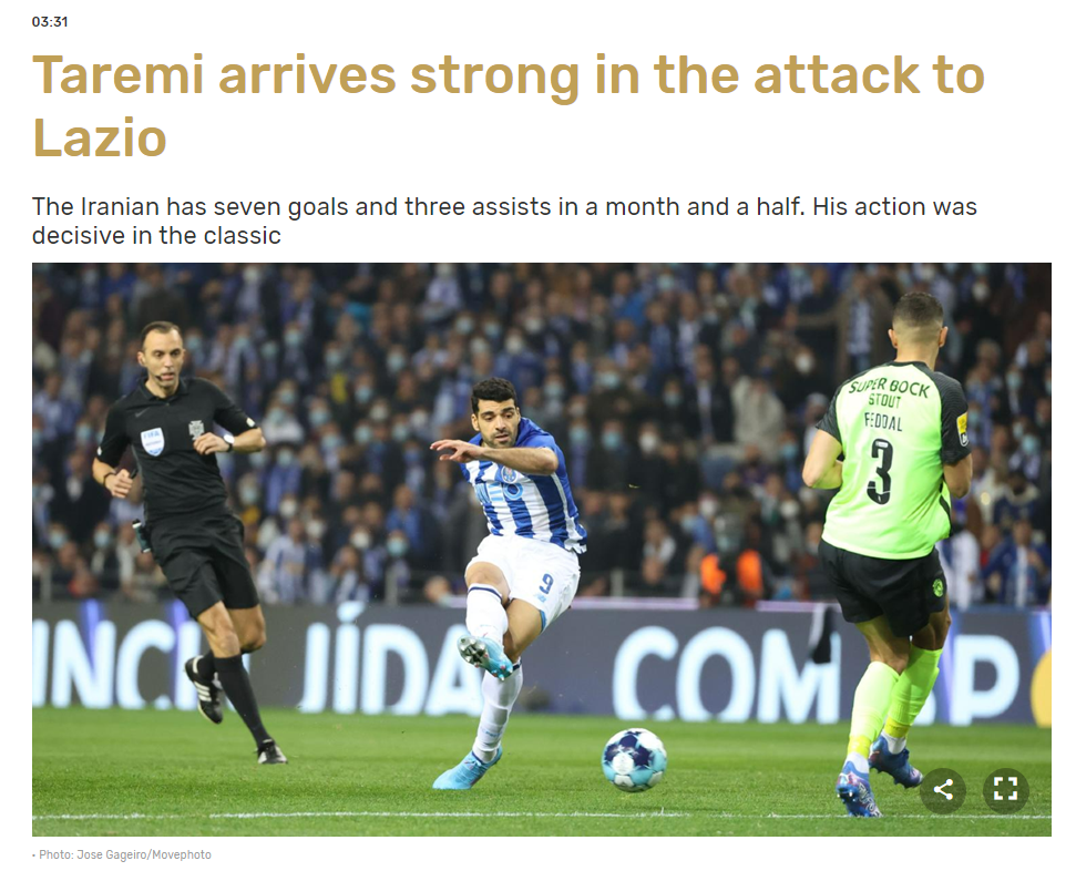 طارمی ؛ برگ برنده پورتو در بازی لیگ اروپا +عکس