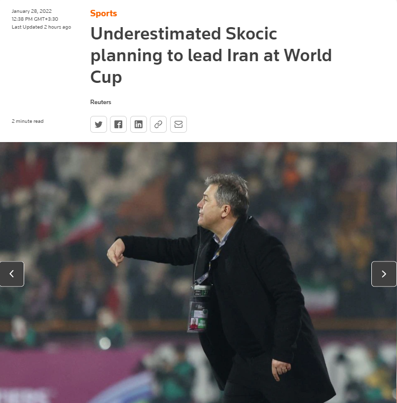 واکنش رویترز به اظهارات اسکوچیچ+عکس واکنش رویترز به اظهارات اسکوچیچ+عکس