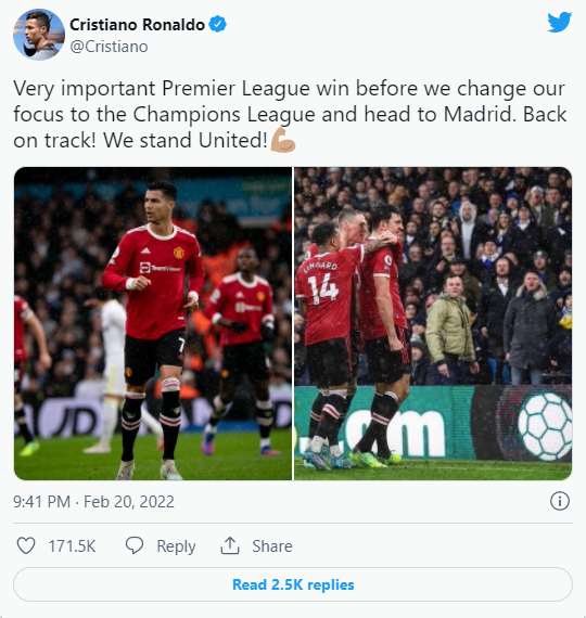 واکنش رونالدو به شایعات رسانههای انگلیسی +عکس واکنش رونالدو به شایعات رسانههای انگلیسی +عکس