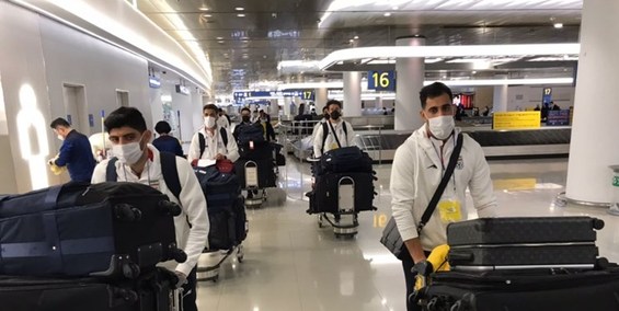 تیم ملی فوتبال به کره جنوبی رسید/ هتل شاگردان اسکوچیچ تغییر می‌کند+ تصاویر