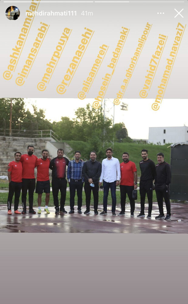 دیدار مهدی رحمتی با مربی تیم ملی/عکس