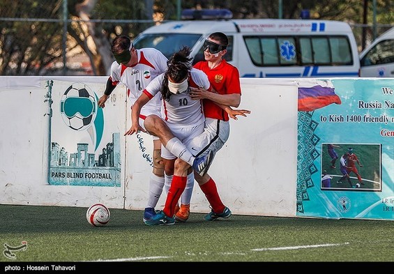 تساوی ایران و روسیه در دومین بازی دوستانه فوتبال نابینایان