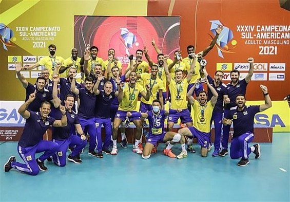 تیم ملی والیبال برزیل، قهرمان آمریکای جنوبی شد