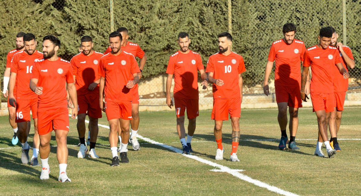 تمرینات تاکتیکی لبنانی&zwnj;ها/VAR در ورزشگاه میزبان بازی ایران+عکس