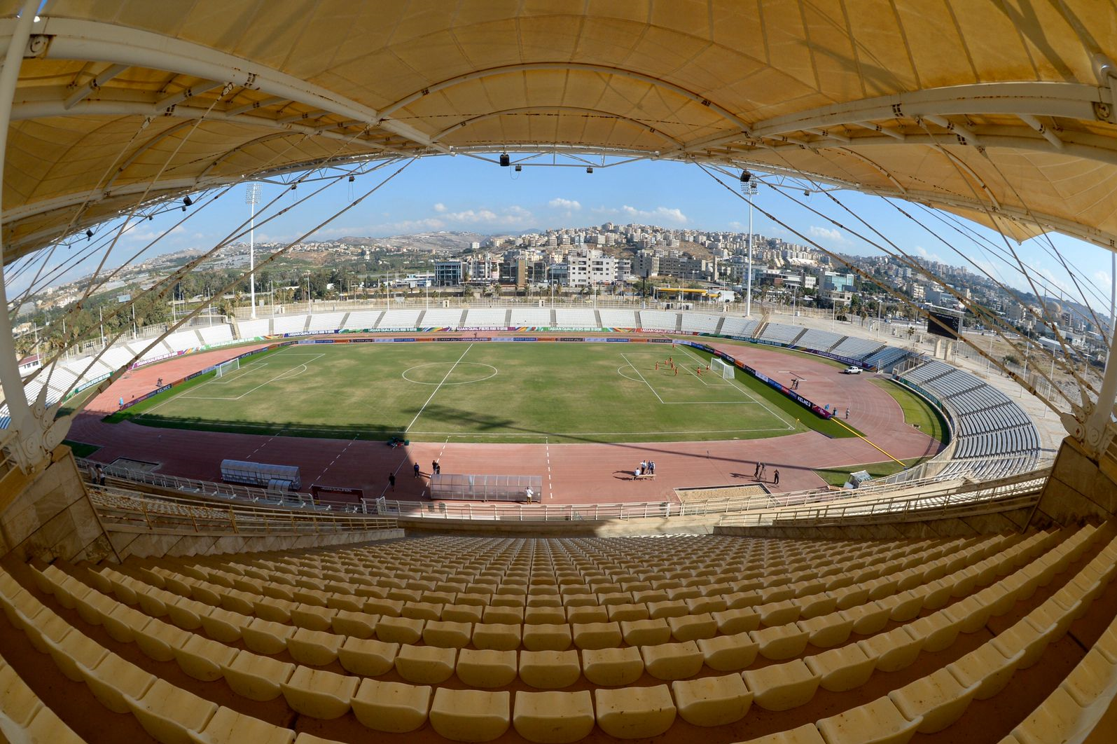 ورزشگاه خالی صیدا آماده میزبانی از بازی ایران-لبنان+عکس