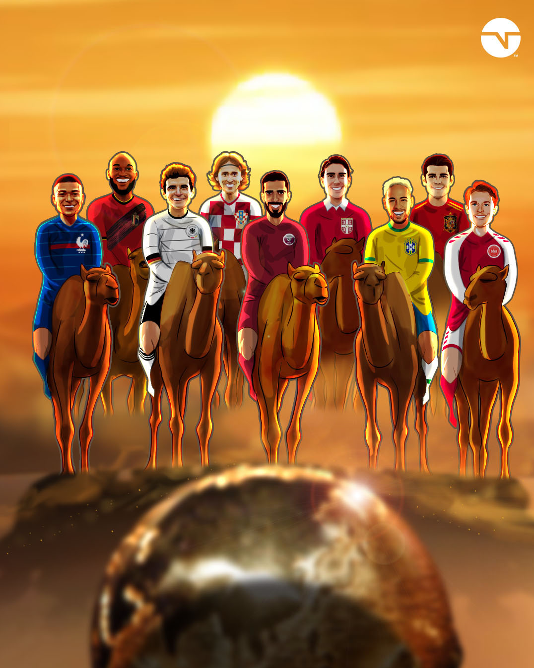 طراحی جالب از صعودکنندگان به جام جهانی+عکس طراحی جالب از صعودکنندگان به جام جهانی+عکس