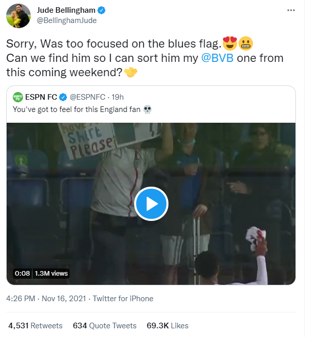 عذرخواهی جالب ستاره انگلیس از یک هوادار عذرخواهی جالب ستاره انگلیس از یک هوادار