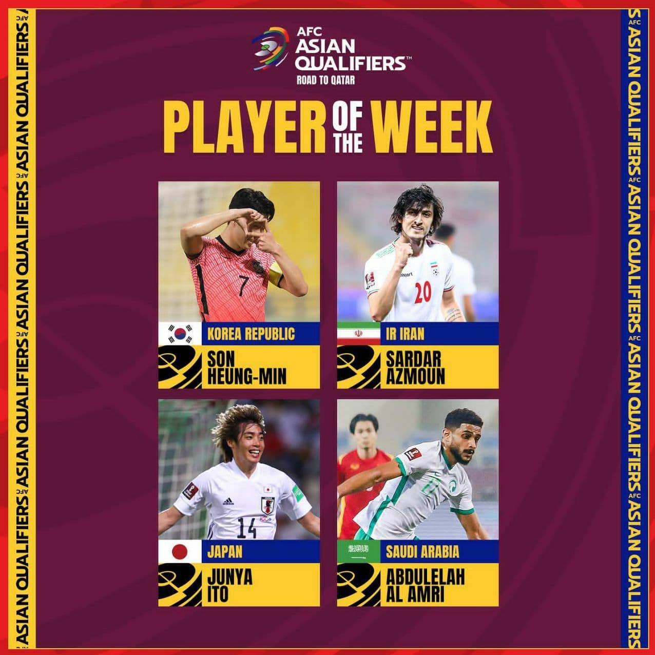 سردار آزمون نامزد بهترین بازیکن هفته پیکارهای مقدماتی جام جهانی شد+عکس سردار آزمون نامزد بهترین بازیکن هفته پیکارهای مقدماتی جام جهانی شد+عکس