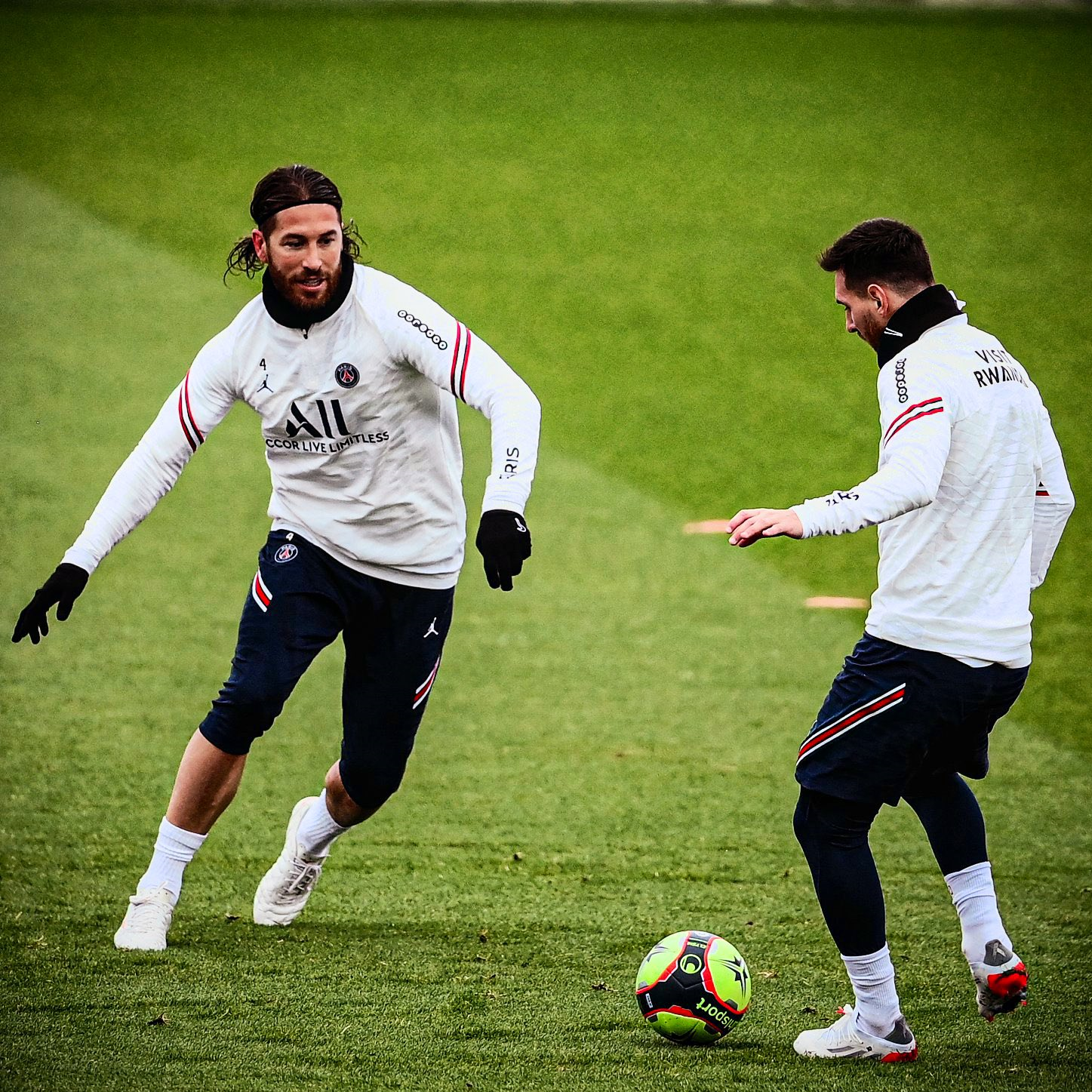 اولین تمرین مسی و راموس با هم در پاریس +عکس