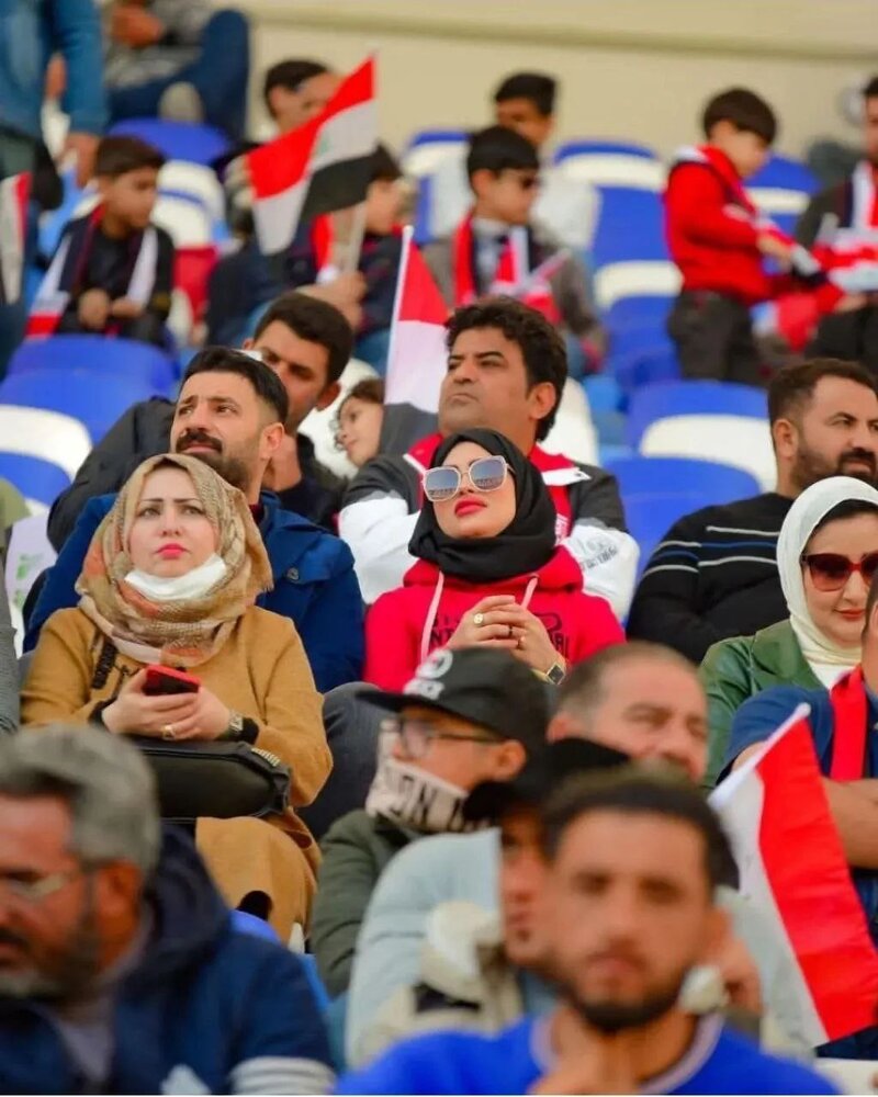 عکس|تصاویری از حضور زنان در ورزشگاه‌های عراق