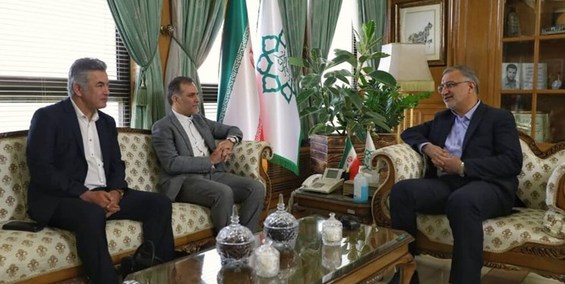 دیدار ماجدی و استیلی با شهردار تهران