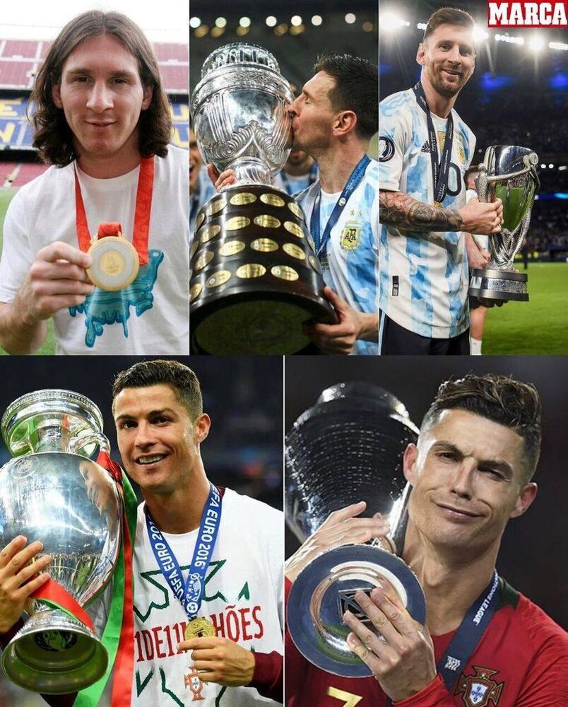 رونالدو و مسی و جایی که دیگر خالی نیست!/عکس