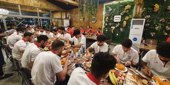 حضور کاروان تیم امید ایران در ضیافت  شام فدراسیون فوتبال عراق