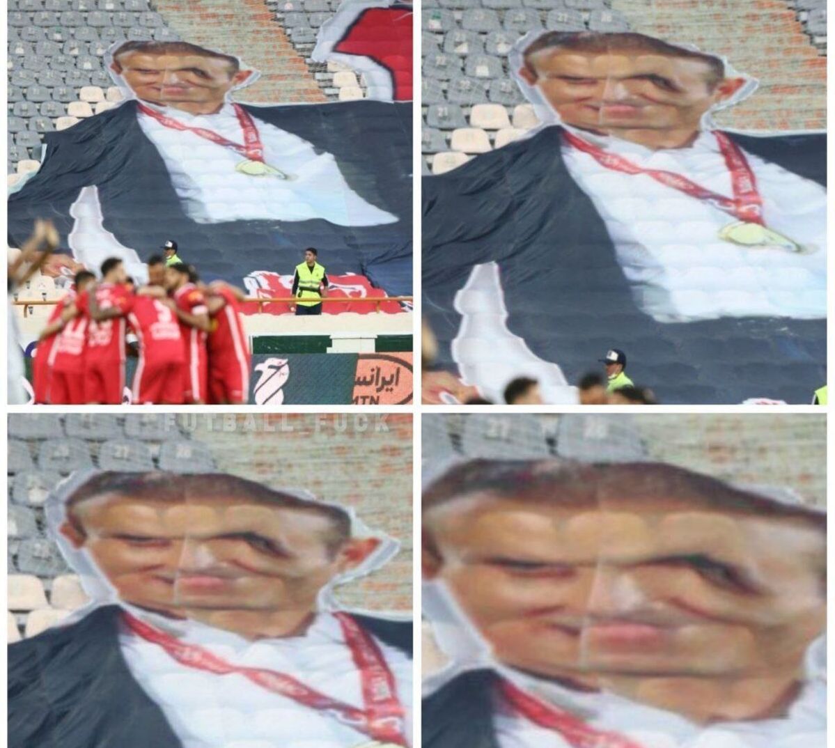 تصویر باورنکردنی و عجیب از سرمربی پرسپولیس در ورزشگاه آزادی