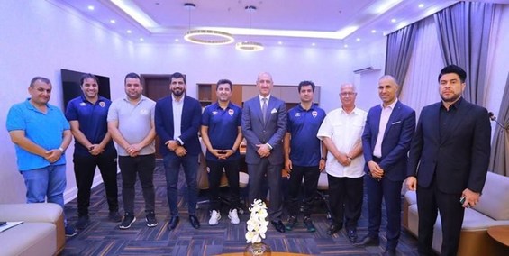 تقدیر وزیر ورزش عراق از ناظم الشریعه و کادرفنی ایرانی+عکس