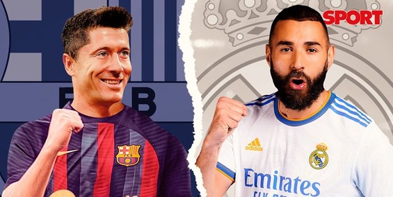 مبارزه بزرگ مهاجمان بارسلونا و رئال ؛ بنزما مهاجم بهتری است یا لواندوفسکی ؟ +عکس و جدول