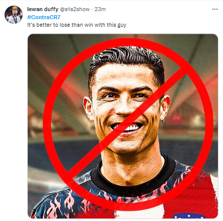 اوج نفرت از رونالدو؛ اینجا جایی نداری کریستیانو!/عکس