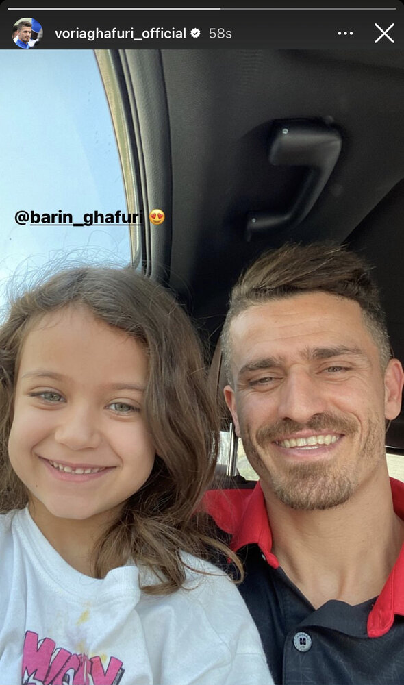 استوری پدر و دختری وریا در لباس فولاد/عکس