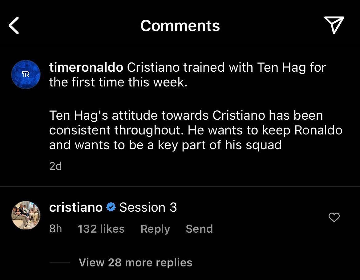 جواب دندان&zwnj;شکن رونالدو در اینستاگرام/عکس