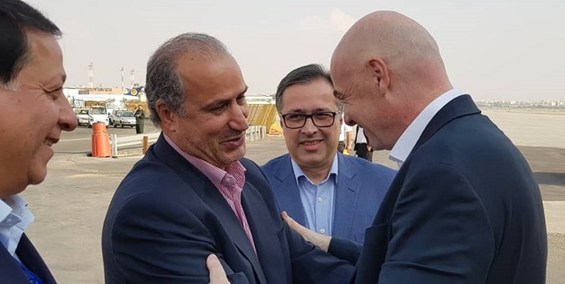 پیام تبریک اینفانتینو به تاج