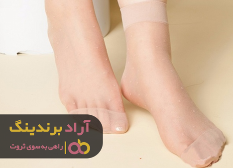 بافت جوراب زنانه شیشه ای در رنگ های متفاوت