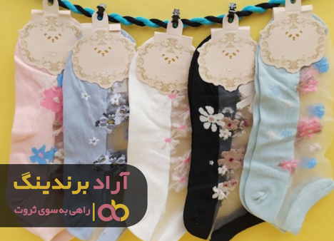 بافت جوراب زنانه شیشه ای در رنگ های متفاوت