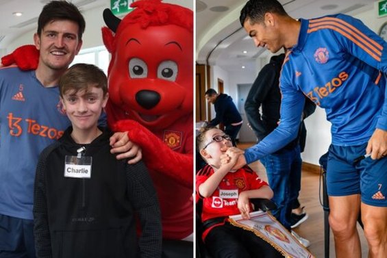 ملاقات احساسی رونالدو با هواداران خاص‌ منچستریونایتد+عکس