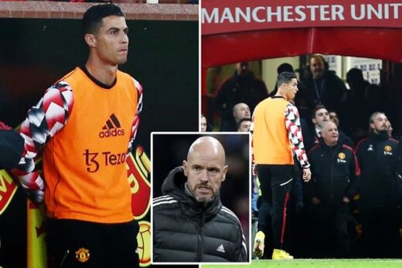 جنجال رونالدو در اولدترافورد؛ تن‌هاخ: فردا با او برخورد می‌کنم!+عکس