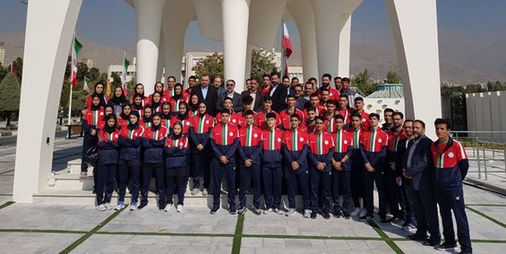 تجدید میثاق کاروان کاراته ایران با شهدای گمنام +عکس