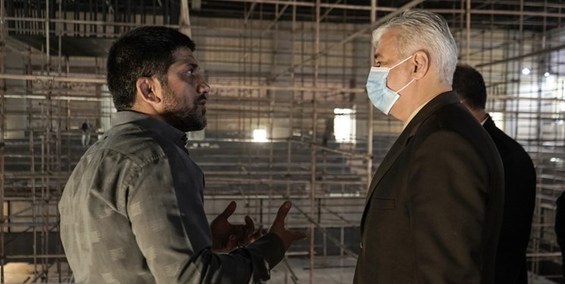 بازدید وزیر ورزش از ز روند بازسازی سالن شهدای هفتم تیر