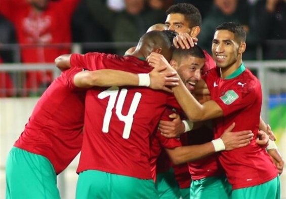 شادی امیر قطر از پیروزی مراکش+عکس