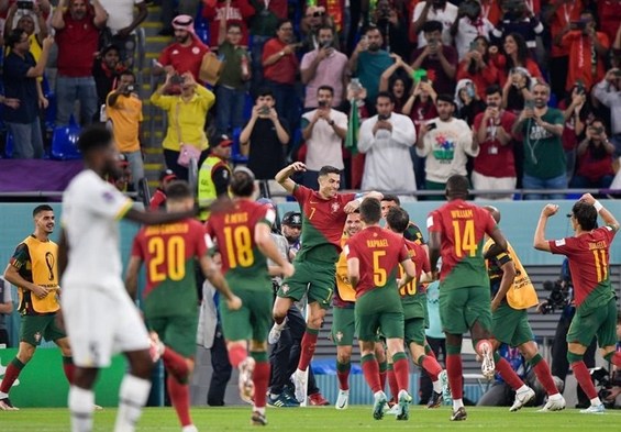 برتری پرتغال مقابل غنا با ثبت رکوردی جدید به نام رونالدو