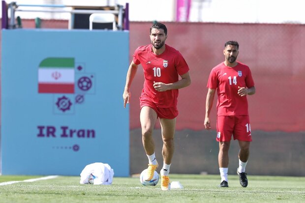 تصاویری از تمرین تیم ملی ایران بعد از پیروزی مقابل ولز