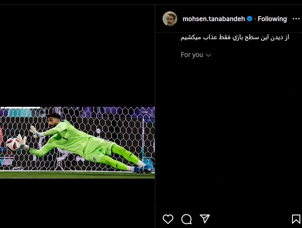 عکس| طعنه سنگین محسن تنابنده به پیروزی تیم ملی ایران/ حمله تند بازیگر محبوب پایتخت به تیم قلعه‌نویی