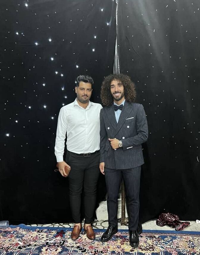 تیپ جالب و متفاوت یک پرسپولیسی در شب عروسی+عکس