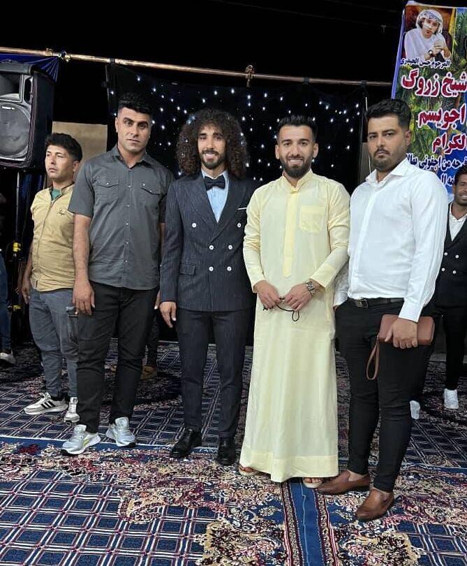 تیپ جالب و متفاوت یک پرسپولیسی در شب عروسی+عکس