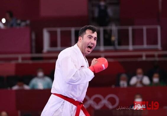 کاراته قهرمانی آسیا| واکنش قهرمان المپیک به ناداوری مقابل حریف عربستانی