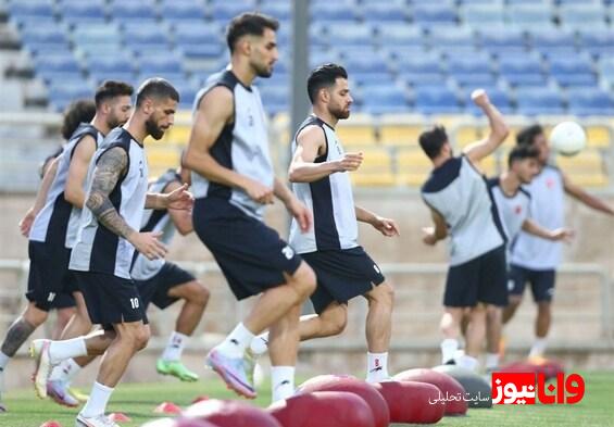 تمرین تاکتیکی پرسپولیس در ورزشگاه کاظمی