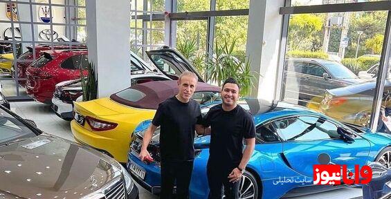 یحیی گل‌محمدی در کنار گران‌ترین خودروی ایران با رنگ آبی+عکس