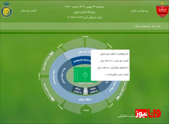 بلیت پرسپولیس - النصر تمام شد