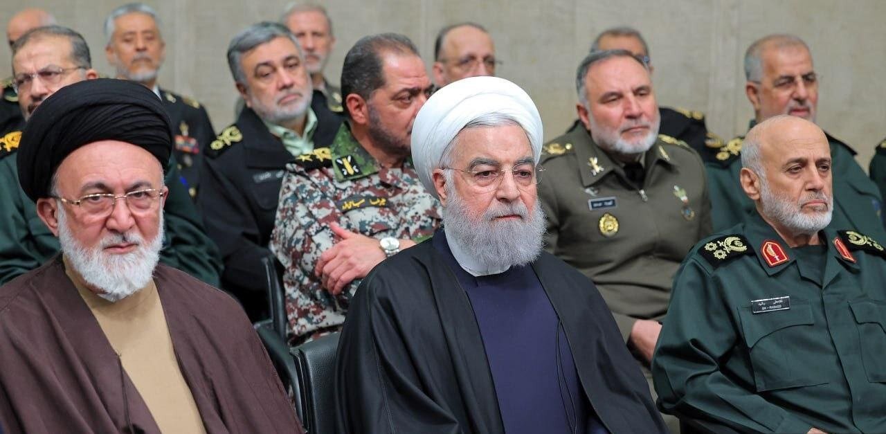 حضور حسن روحانی در دیدار مسئولان نظام با رهبر انقلاب