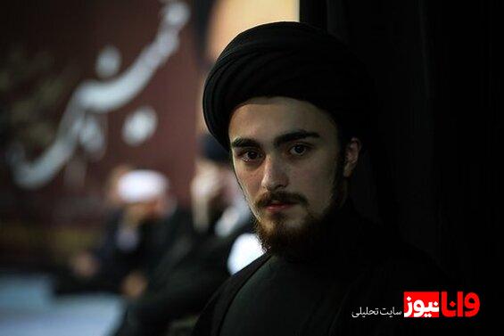 عکسی از پسر سیدحسن خمینی در همایش انتخاباتی روحانیان حامی پزشکیان  وزیر اطلاعات خاتمی هم بود