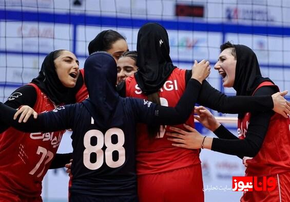 صدرنشینی تیم والیبال بانوان ایران در لیگ ملت‌های آسیای مرکزی