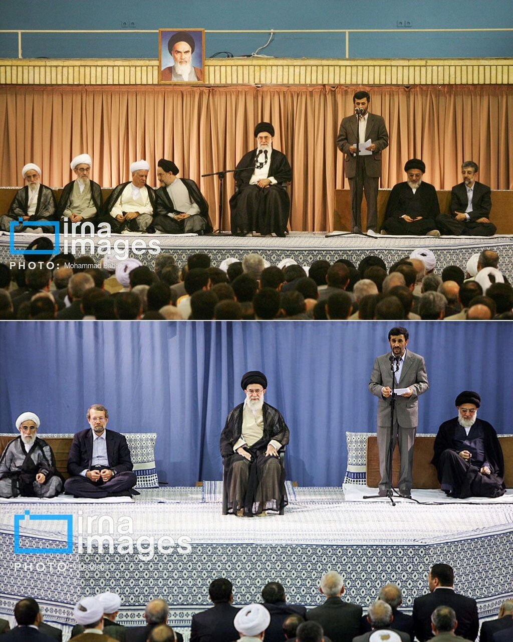 تصاویر خاص از روزگار جوانی رهبر انقلاب و آیت الله هاشمی /احمدی نژاد همه را دلخور کرد /ابراز ارادت روحانی