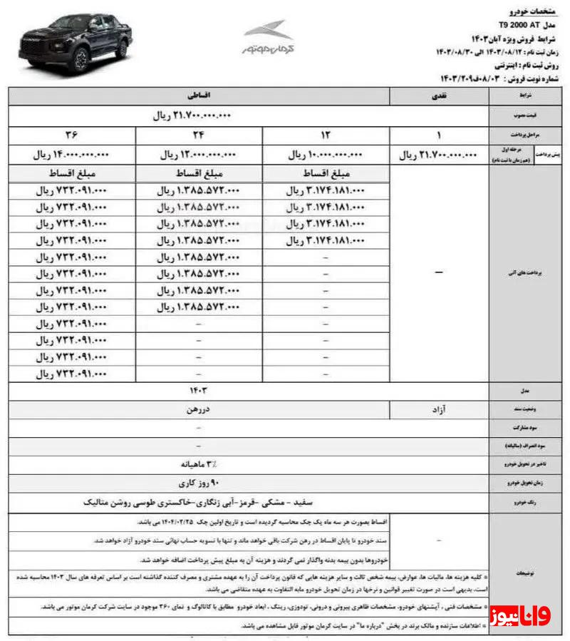 آغاز شرایط فروش ۴ محصول کرمان موتور در آبان ۱۴۰۳ آغاز شرایط فروش ۴ محصول کرمان موتور در آبان ۱۴۰۳