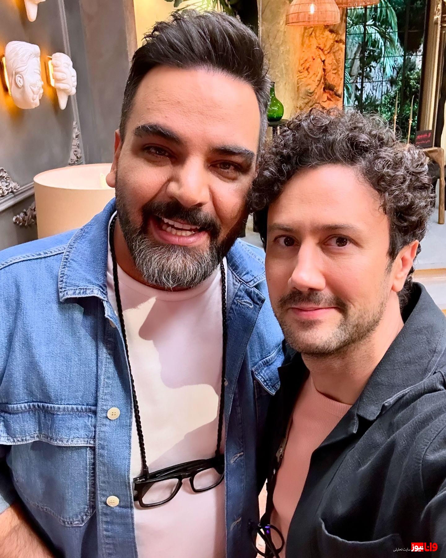 سلفی خنده دار احسان علیخانی و شاهرخ استخری در پشت صحنه جوکر + عکس سلفی خنده دار احسان علیخانی و شاهرخ استخری در پشت صحنه جوکر + عکس